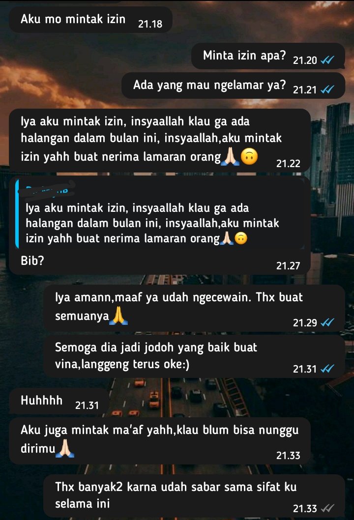 Ternyata bener, pacaran seumuran itu sulit. Cowo ngejar karir cewe ngejar umur. Its oke aku ikhlas,thx for everything.