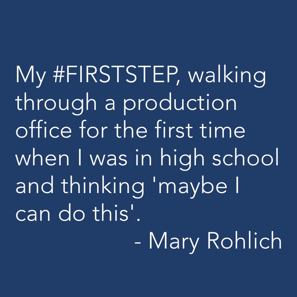 thousandmilespr's tweet photo. Mary Rohlich shares her #firststeps. Mary's produced HORRIBLE BOSSES, IDENTITY THIEF, GLEASON, WRESTLE and served as executive producer for ATYPICAL on @netflix. She's the head of film/TV for @priyankachopra's Purple Pebble Pictures. @rohlich https://t.co/oTU4mr59F8