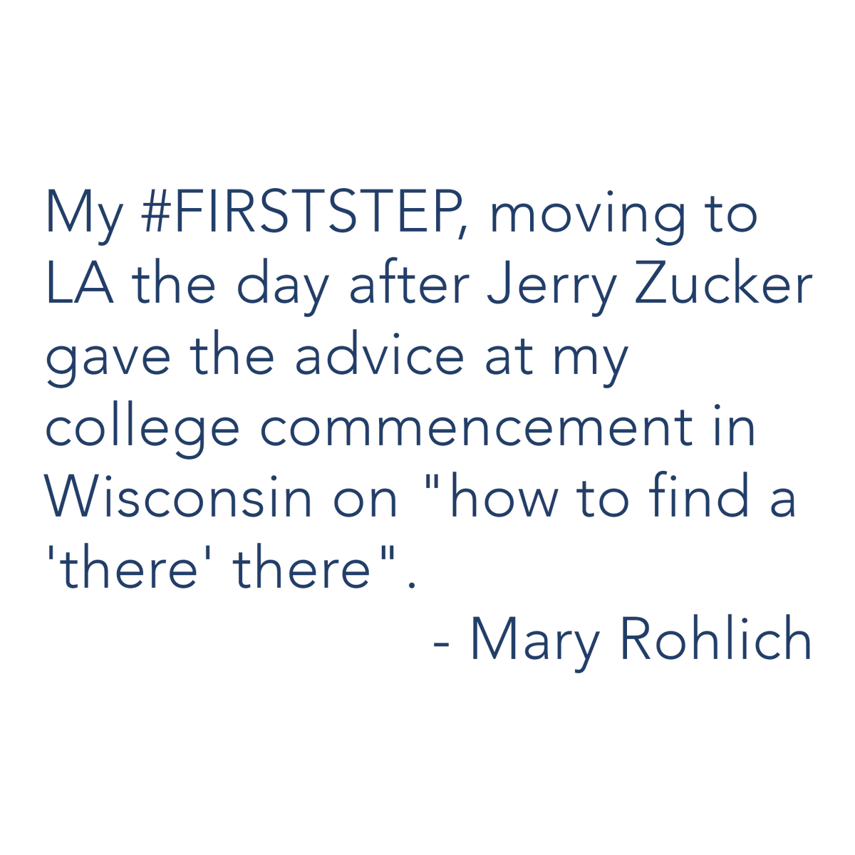 thousandmilespr's tweet photo. Mary Rohlich shares her #firststeps. Mary's produced HORRIBLE BOSSES, IDENTITY THIEF, GLEASON, WRESTLE and served as executive producer for ATYPICAL on @netflix. She's the head of film/TV for @priyankachopra's Purple Pebble Pictures. @rohlich https://t.co/oTU4mr59F8