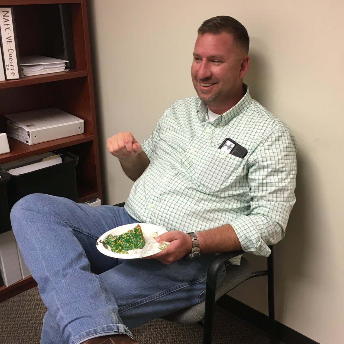 Van_WinkleCo's tweet photo. Happy #StPatricksDay2022! We'll make you green... with envy! We celebrated our March birthdays this festive Thursday with a St. Patcaken from Piecaken Bakery - that's a pie, cake, and cheesecake all in one! #generalcontractor #vanwinkleco #stpatrick #StPatricksDay #HappyBirthday https://t.co/JrcBCYszcl