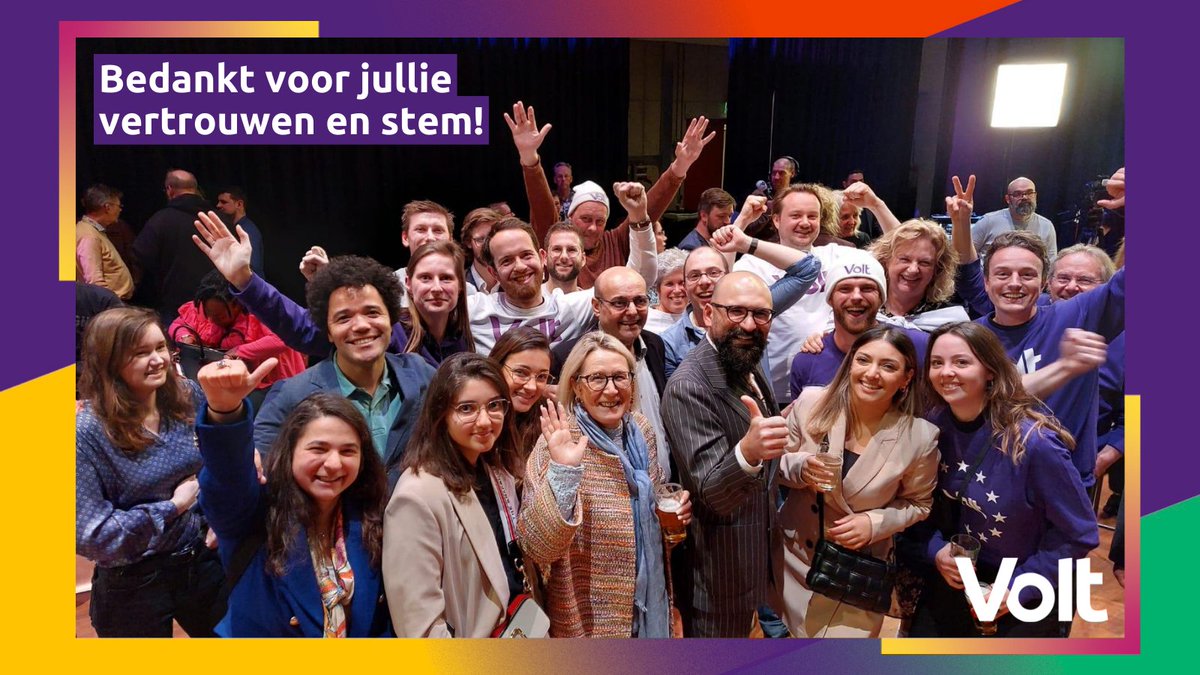Wij willen al onze kiezers bedanken voor hun #stem! Dankzij jullie maken wij deel uit van de gemeenteraad in #Zwolle 💜⚡️

Een radicaal #positief, constructief geluid en een nieuwe generatie in de #politiek🤩💜 

#GeneratieVolt #gemeenteraadsverkiezingen #GR2022 #GR22
