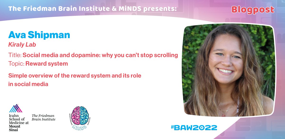 SinaiBrain's tweet image. EVER SIT IN BED endlessly scrolling thru #socialmedia? Refuse to put your phone down even as the⏰slowly creeps thru the AM hours? CHECK OUT @avashipman_'s #BrainBlog "Social Media & #Dopamine: why you can't stop scrolling" to find WHY?👉bit.ly/3JnxYc6 @SinaiNeuro