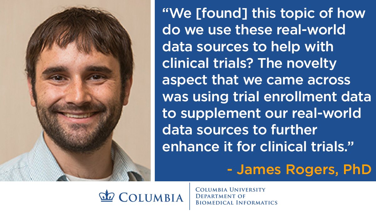 ColumbiaDBMI's tweet photo. Jimmy Rogers came to DBMI as an epidemiologist with a desire to improve data quality for medical evidence generation. He found a focus around using real-world data to enhance clinical trials. Learn more in our latest #PhDProfile! @nychunhua
➡️ https://t.co/tulvz3dSa5 https://t.co/ia9TZ3nk2I