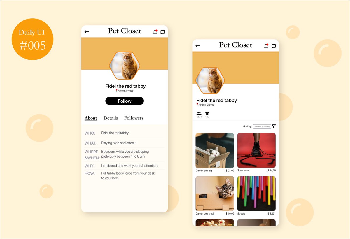 Shop my pet’s closet, yall! #DailyUI #DailyUI005