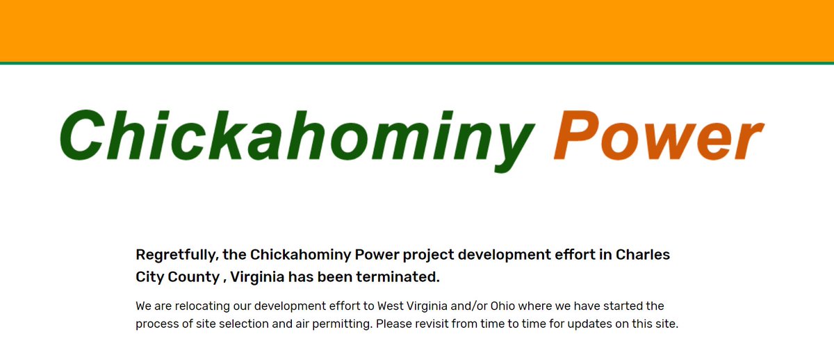 geoyapti's tweet photo. π₯We did it again! People power!
VA is going #fossilfree.
The Chickahominy merchant gas plant in Charles City Co. was TERMINATED! π Bye, bye Balico
@concerned_city defends community from unnecessary harm π β€οΈ
#EnvironmentalRacism @VirginiaDEQ
#ChickaCheck #SAVEcoalition https://t.co/BcYYTD6tmp