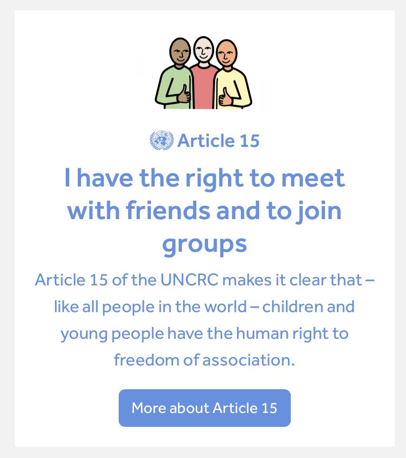 Hallglen_DHT's tweet photo. 2/2 This week @WellbeingHubHPS we have been exploring Article 15 - I have the right to meet with friends and to join groups 🥰 #HPSRRS @HallglenPrimary ❤️ https://t.co/yS9yU5fF3v