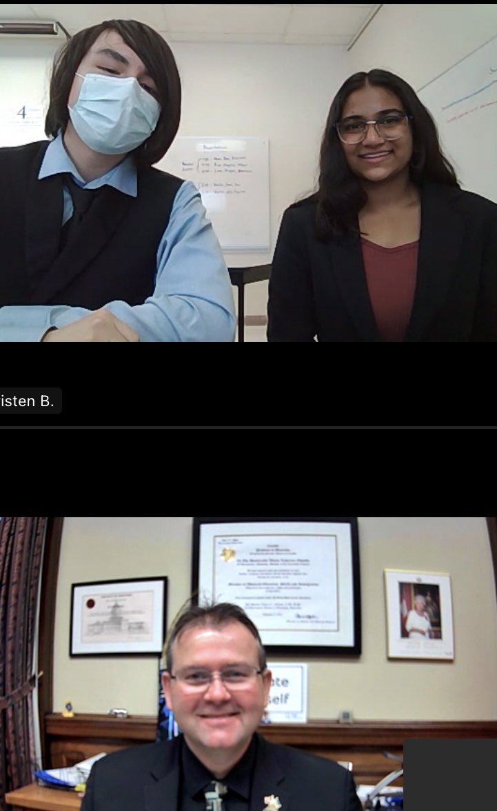 minewasko's tweet photo. Honoured to meet virtually with the wonderful Grade 9 Students @nmcLRSD to listen to their presentations on “How Should Canada Be Governed.” Great work! @louis_riel_sd #mbpoli #educationiskey https://t.co/YZdkMBdgwO
