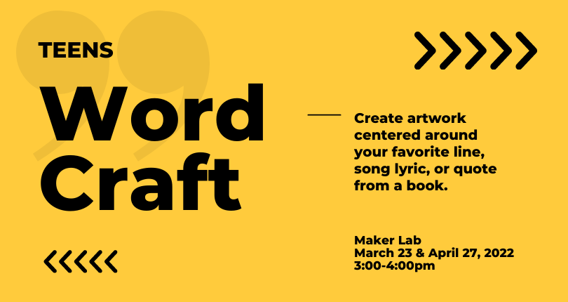 Make art inspired by words at Cedarburg Public Library!
