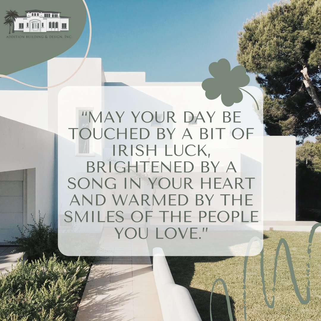 ABDLosAngeles's tweet photo. Happy St. Patrick’s Day! 

Contact us to help create your dream space https://t.co/q977pFcqWb or 310.617.2722
#residentialconstruction #design #newhomeconstruction #stpatricksday https://t.co/R2MtqrzHBP