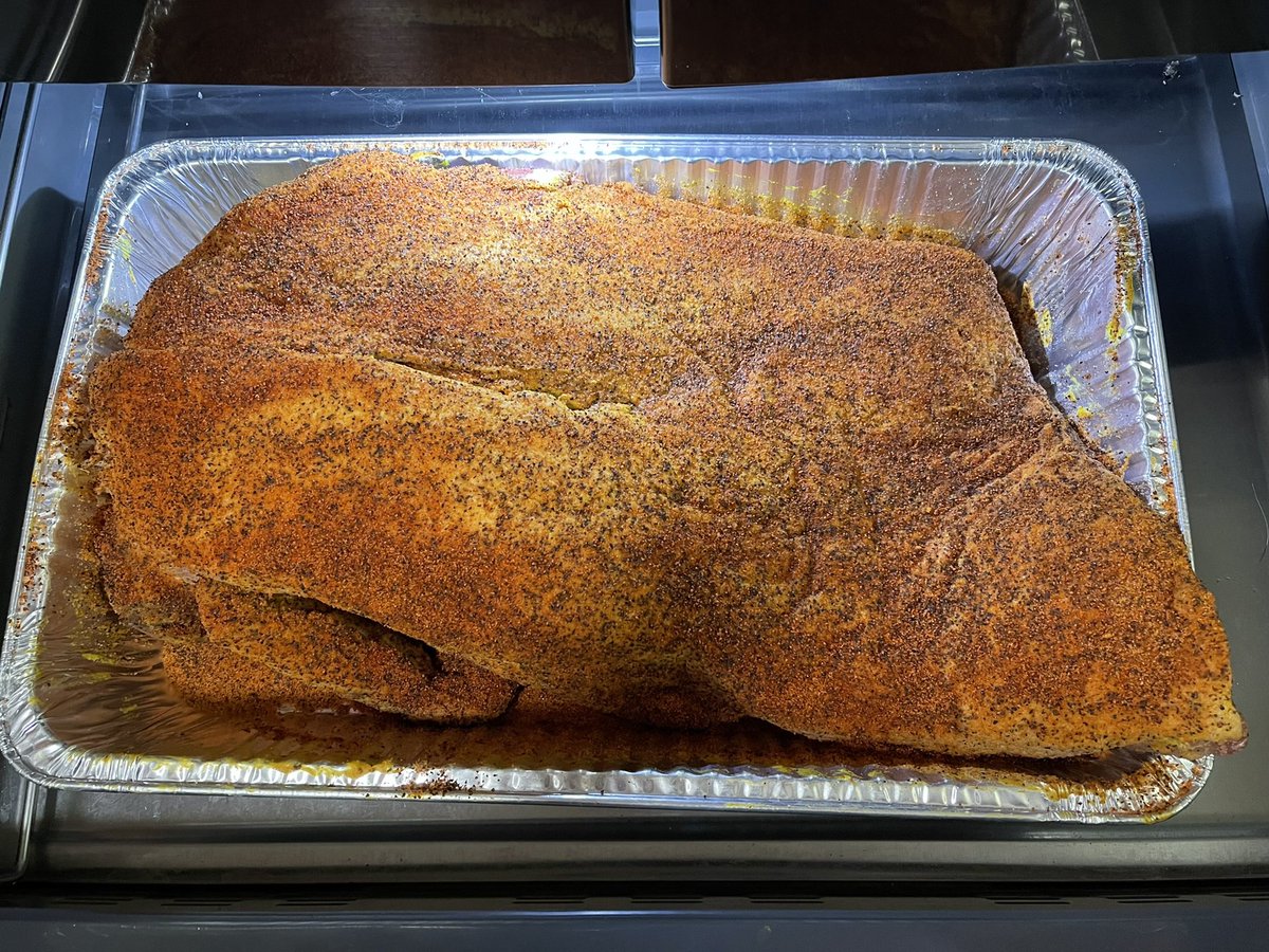 JKP3885's tweet photo. Seasoned up this 20 pound brisket which will be going on the @recteq_official RT-700 very soon.   Should be ready and fresh for my mothers memorial service. https://t.co/ri3nqWjTKj