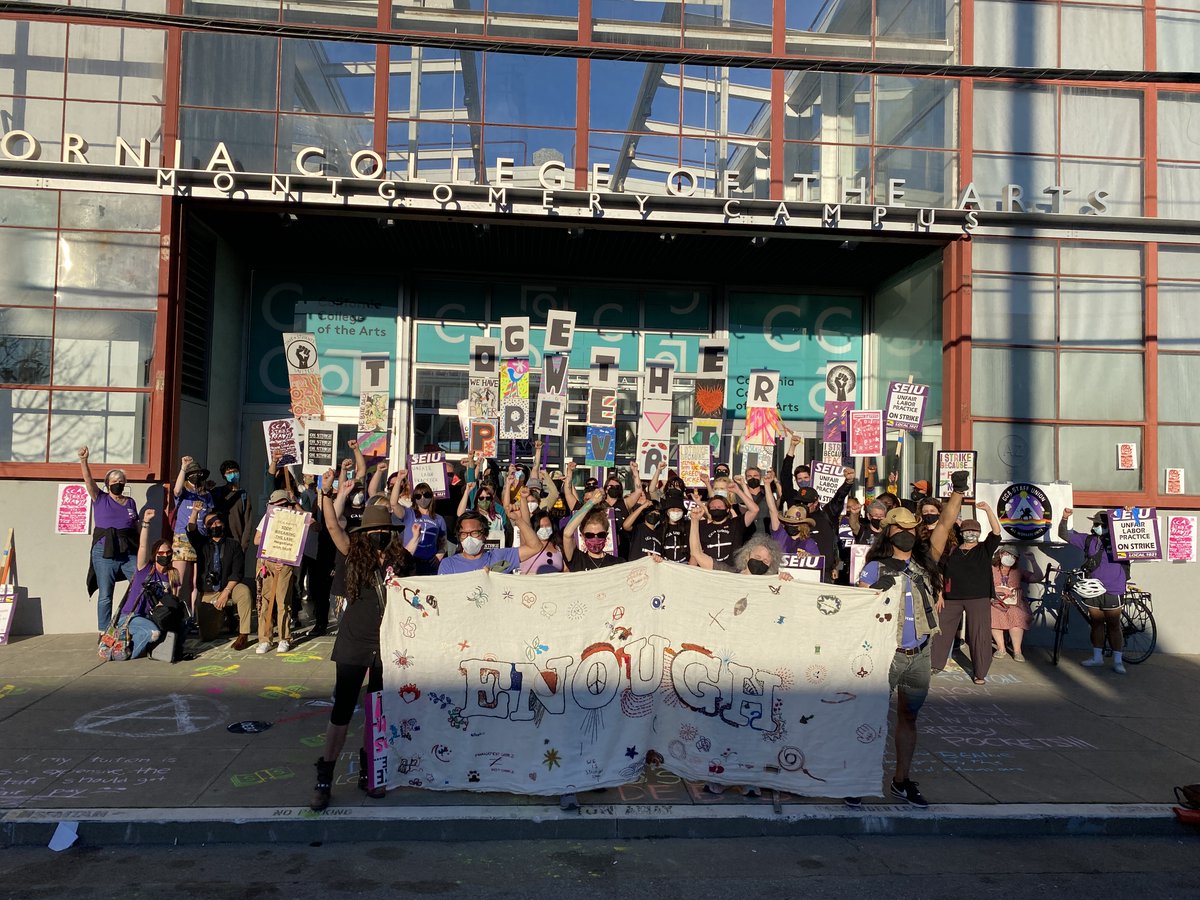 sfoakunite's tweet photo. One month after our strike, in the early morning hours of March 10th, both staff and @cca_adjunctunion reached agreements with management for our first and second contracts. We are taking a much-deserved break this week, but we look forward to meeting with you all soon. https://t.co/Jrr9n6uJ31