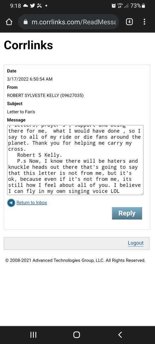 cassk310's tweet photo. This is a message from Robert S. Kelly written to all his dedicated fans. He personally wanted us to make sure you guys know that he loves you and are grateful for believing in him. Read it yourself..this is to all of you guys. Thank you!!!  @4ever4kelllz https://t.co/ChiKEIjGaS