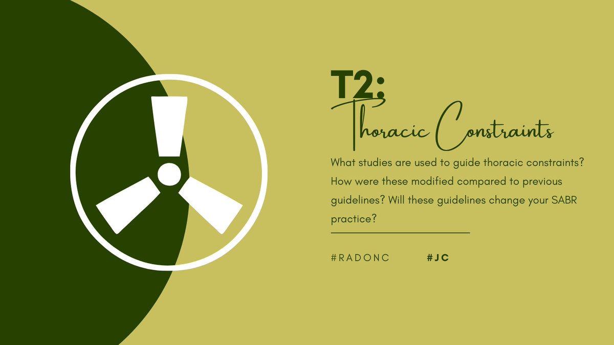 Rad_Nation's tweet photo. T2: Let's talk lungs! What studies guide the thoracic constraints? How are these different than previous guidelines? Will this change your practice? #RadOnc #JC https://t.co/29wjcwTseD