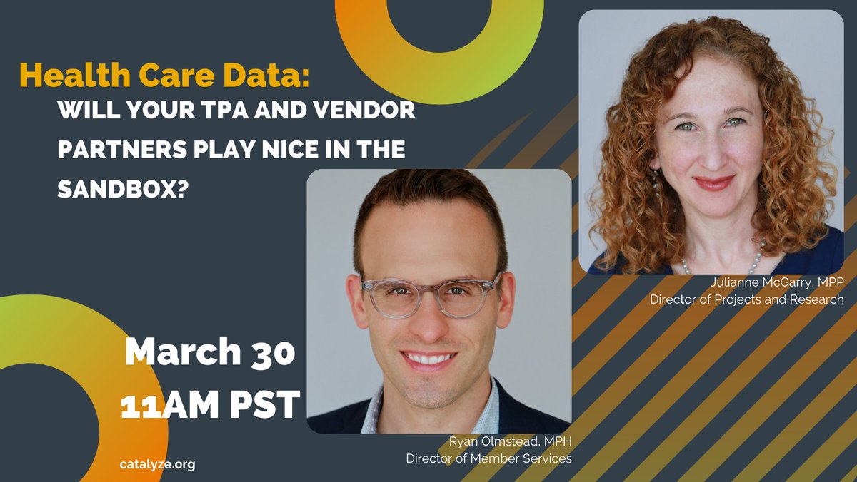 CPR4healthcare's tweet photo. Join Catalyst for Payment Reform as we unpack our newest #resource and define a multi-month #roadmap to break down common barriers to #data #access, ownership, and use.

March 30 | 11am PST

RSVP: https://t.co/44LzydZbGV

@RyanMOlmstead @mcgarry_JW https://t.co/j5ZHDvKgbE