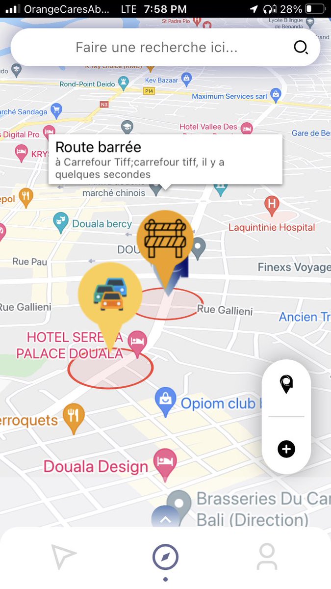 MapaneApp's tweet photo. Alerte 🚨 route barrée au niveau du carrefour TIFF
#Mapane #Douala #Mobility https://t.co/WxzIUu86LZ