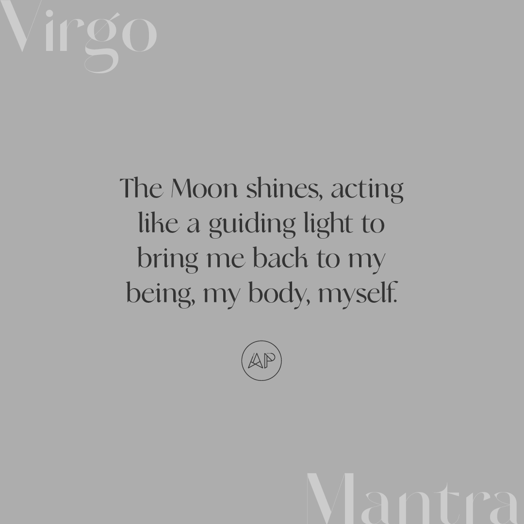 Virgo placements, here is your Mantra for this Full Moon. To see more, check out my two posts on IG: instagram.com/ap_astrology/