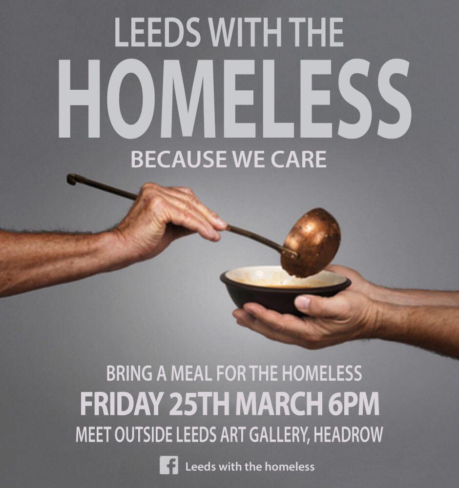 Our next event will be taking place on Friday 25th March 6pm, outside the Leeds Art Gallery, Headrow. #LEEDS #Leedscitycentre #HelpingHands #volunteers #volunteering