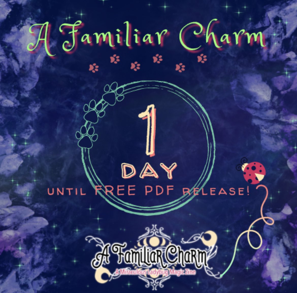 ACharmFamiliar's tweet photo. We’ve only got one day left! Our free pdf will be released tomorrow! https://t.co/JalZXOWl4w