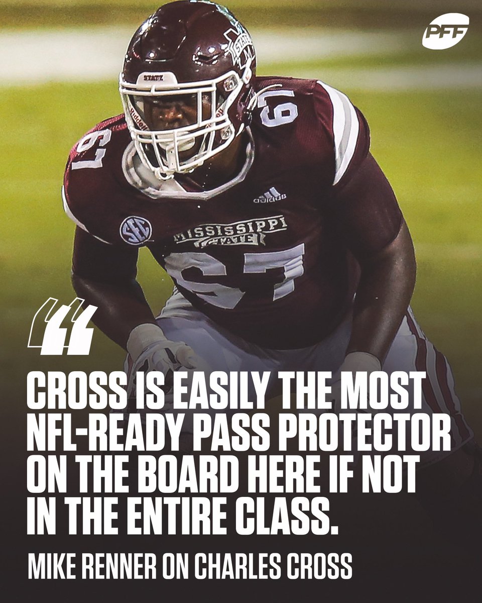 PFF_College's tweet photo. Charles Cross will be protecting ____ https://t.co/sHjgjX3oMt