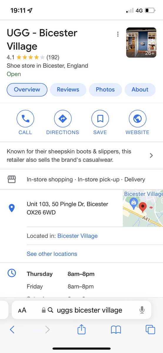 HFStirling's tweet photo. @UGG angry to get to BV ugg to find it shuts at 7! Online it says 8! Wasted journey... @LillyStirling https://t.co/AYBaWsllTf