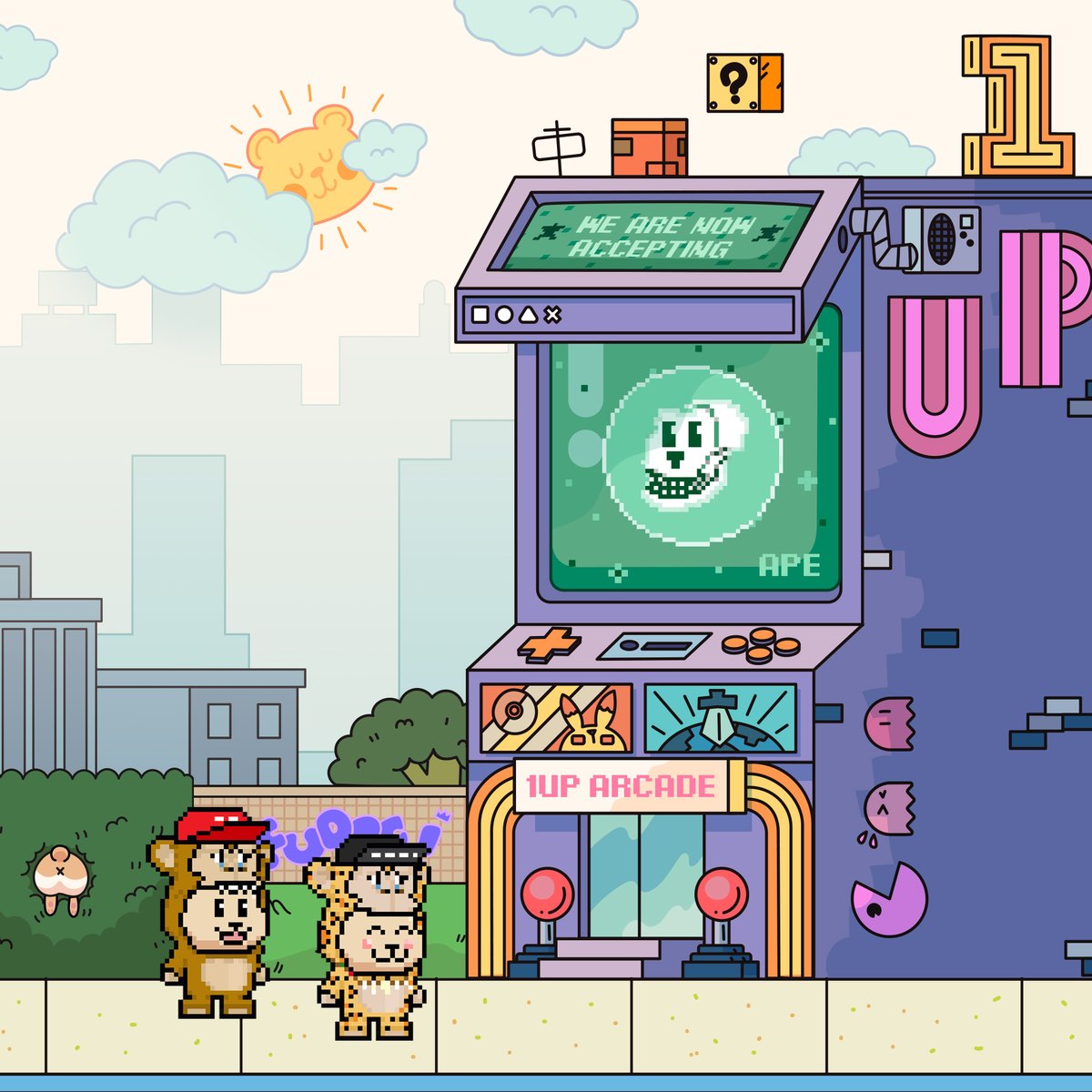 thelittlesnft's tweet image. whats a party without some $APE s?
lets welcome @BoredApeYC frens into Playside! 👀

ps: we will be adopting @apecoin in our upcoming 1up arcade!

!weee