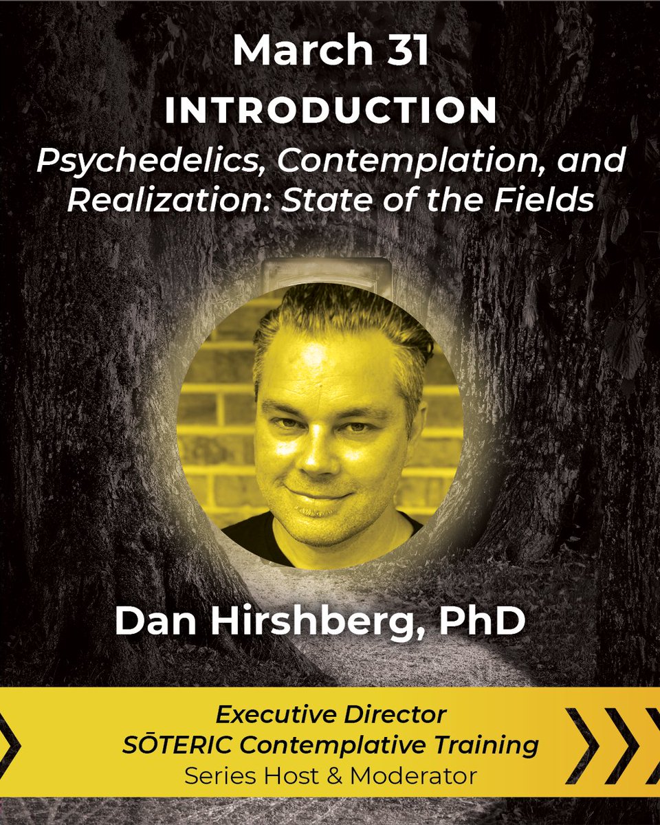 Investigate the intertwined worlds of #AncientReligion, #spirituality, and new research on therapeutic #psychedelics with Dan Hirshberg at this live-streamed event from SŌTERIC and @crc_resource. Register: buff.ly/3HTy7me