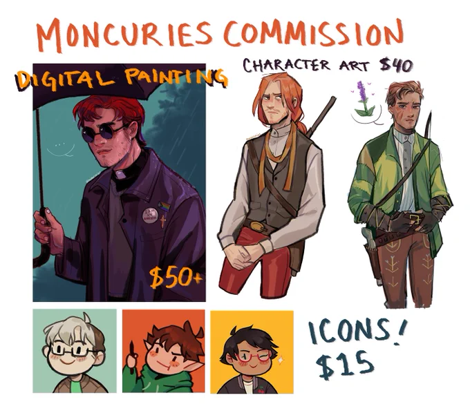 Hello! I am opening my commissions!

Please keep in mind that these prices are base prices and every commission is quoted individually!

DM to commission! please rt to help me :D 