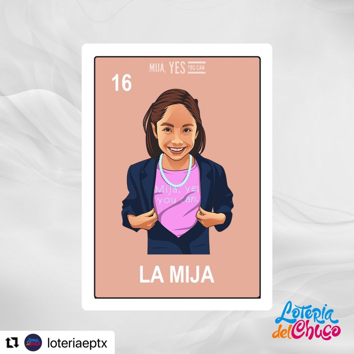 mijayesyoucan's tweet photo. 💫 La Mija: A strong, powerful and determined woman at ANY age! 💪🏻 

💕 Thank you to @loteriaeptx for Turing this little Mija into a beautiful work of art!

••••
#MijaYesYouCan #MijaPower #ElPaso #Mija #GirlPower #MYYC #TheMijaProject #womenshistorymonth #womenempowerment https://t.co/H7pERQ8ne4