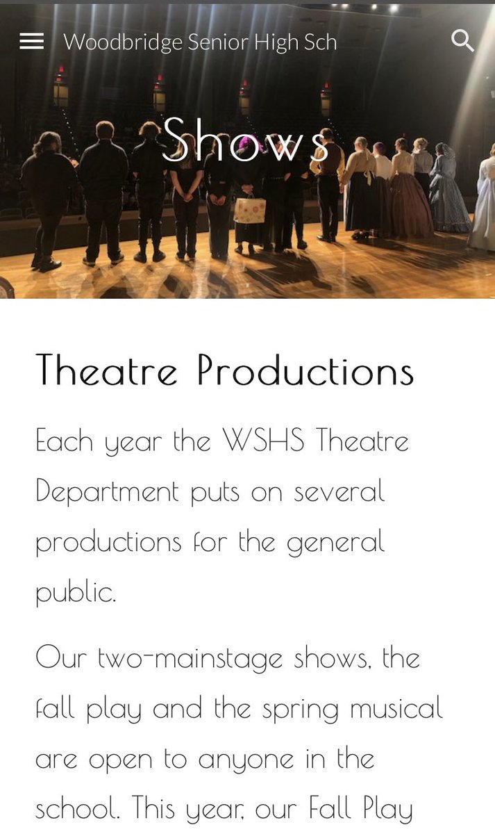 WSHS Theatre tweet media