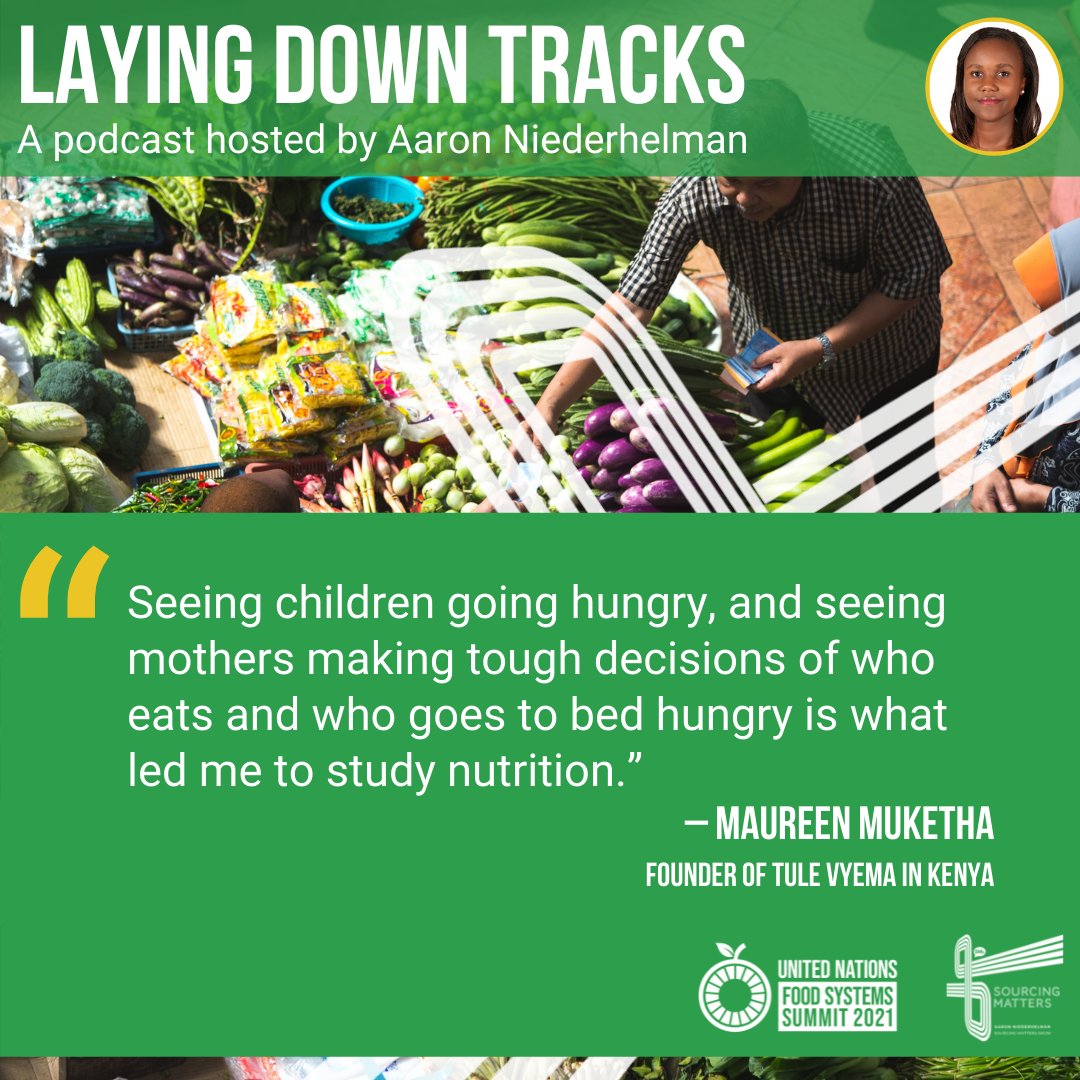 Recorded for #UNFSS, we worked with <a href="/FoodSystems/">UN Food Systems Coordination Hub</a> on a 9-show series -ft. all kinds of great guests serving-up some smart chatter: #LayingDownTracks

In ep.1 we heard from <a href="/MaureenMuketha/">maureen muketha</a>,
&amp; <a href="/SophieHealyThow/">Sophie Healy-Thow</a> &amp; @l_haddad:

sourcingmatters.show/index.php/2021……

Tune-in for a dose of optimism