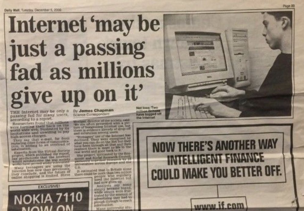 Assoulineee's tweet photo. I'm sure this visionary journalist would have predicted the end of #nft and #crypto in 2022 https://t.co/RVhhI5oW3I