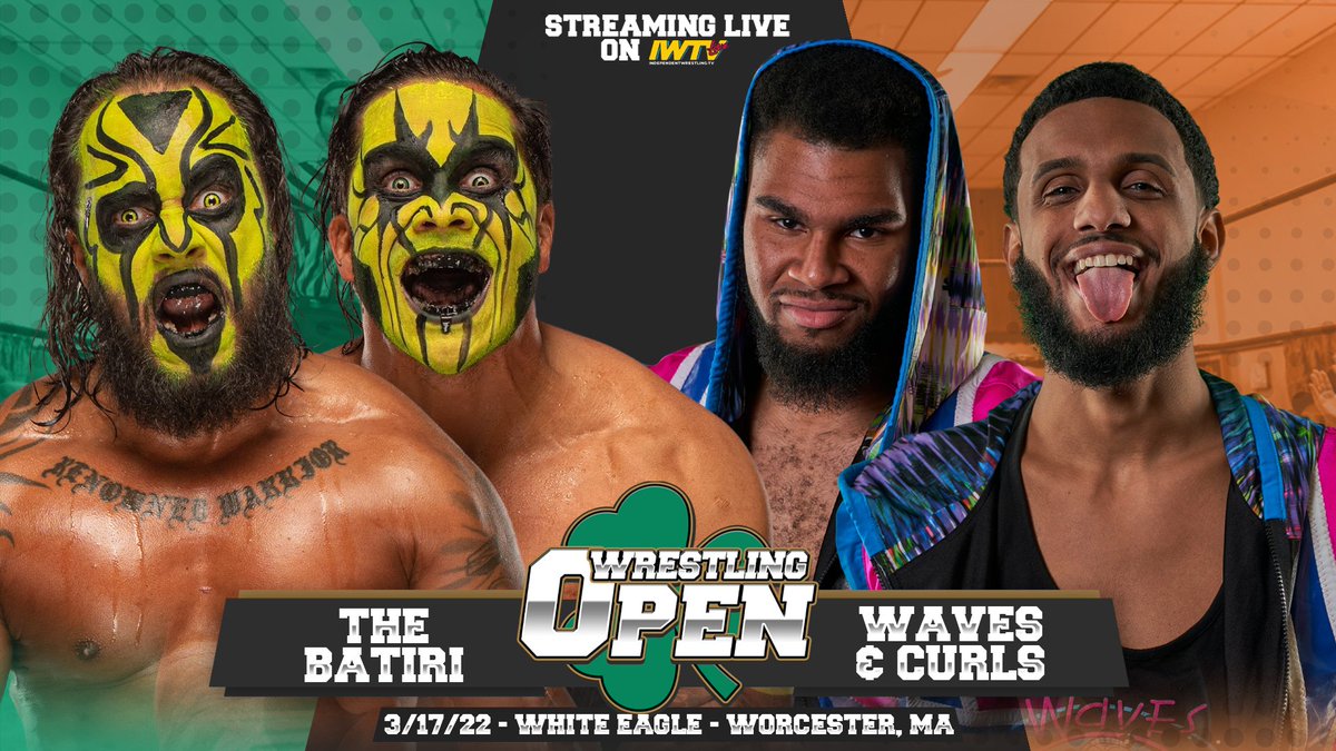 beyondwrestling's tweet photo. MATCH 3: @TheBatiri (#Obariyon & #Kodama) vs. @WavesandCurlstt (@traekeepdancing & @JaylenBrandyn)
Sign up for @indiewrestling to stream #WrestlingOpen live RIGHT NOW!
@WrestlingOpen | https://t.co/FgyjtmN3NJ https://t.co/JWmj2YMmqZ