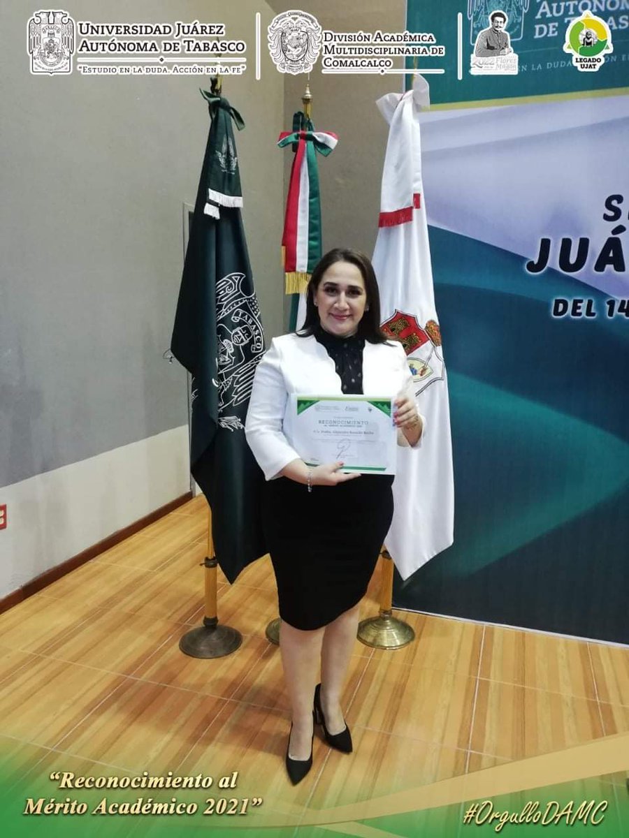 DamcUjatMx's tweet photo. 🎉🎈Muchas Felicidades a la Mtra. Alejandra Rosaldo Rocha, por recibir el Reconocimiento al Mérito Académico.
#OrgulloDAMC https://t.co/MXVcIMj1q3