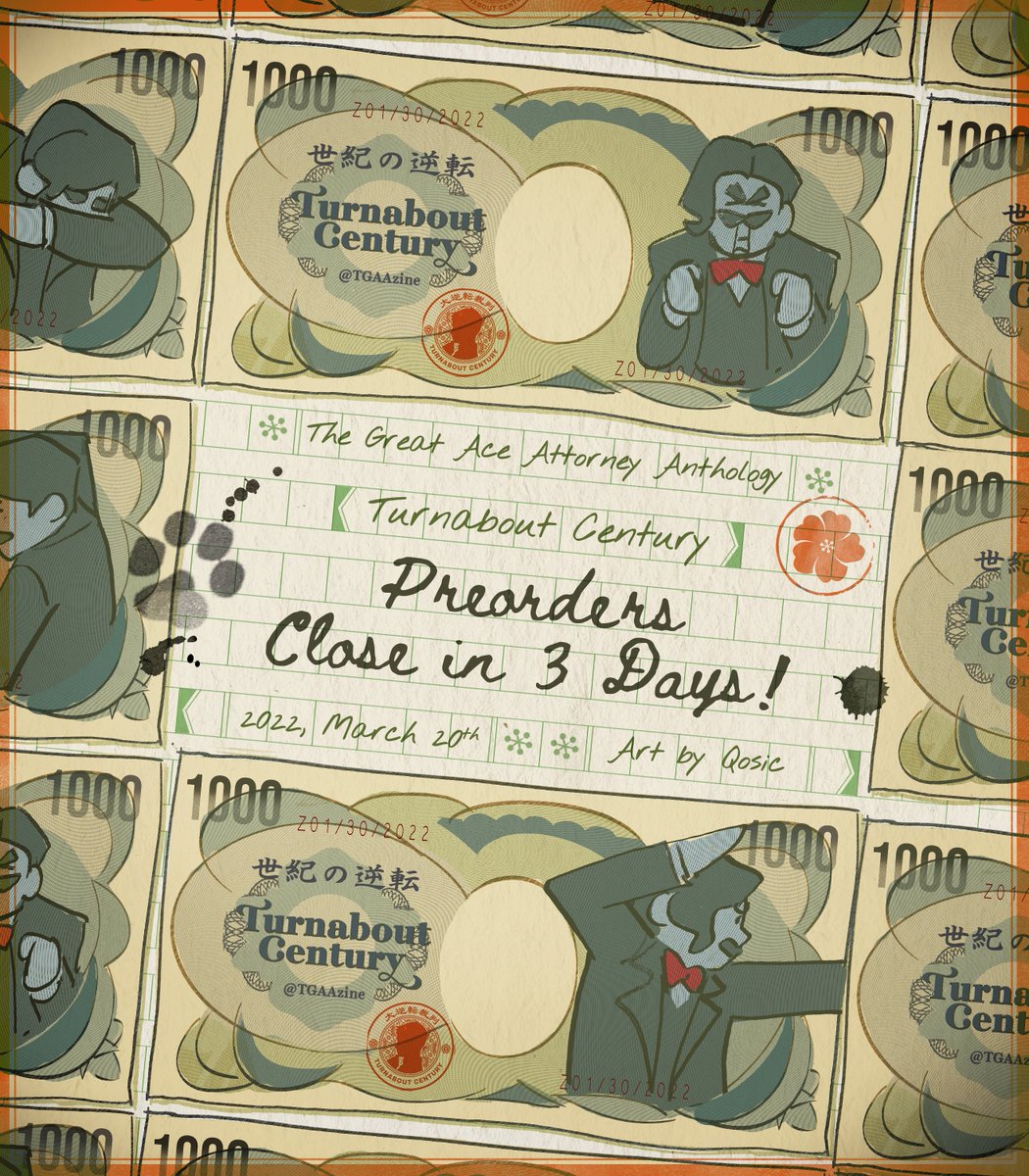 TGAAzine's tweet photo. ‍⚖️3 DAYS LEFT‍⚖️

Don't Delay, Deadline Dawns!
Preorders close March 20th 11:59PM EST 🗓️

Art: @qosicart
Graphic Design: @ohprcr https://t.co/nGLL4qubIy