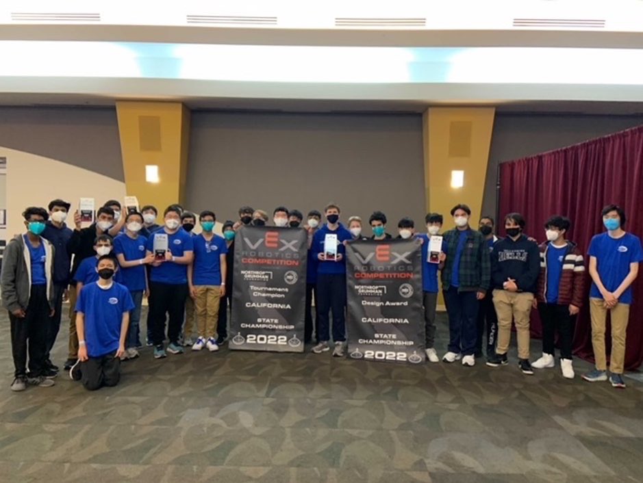 Recently, our VEX teams competed in the VRC State Championship. Congratulations to teams 254F,B,A, and J for winning the Design,Create, Amaze, and Innovate awards! Shoutout to team 254F and their partner 11101B for winning the tournament and progressing to the World Championship!