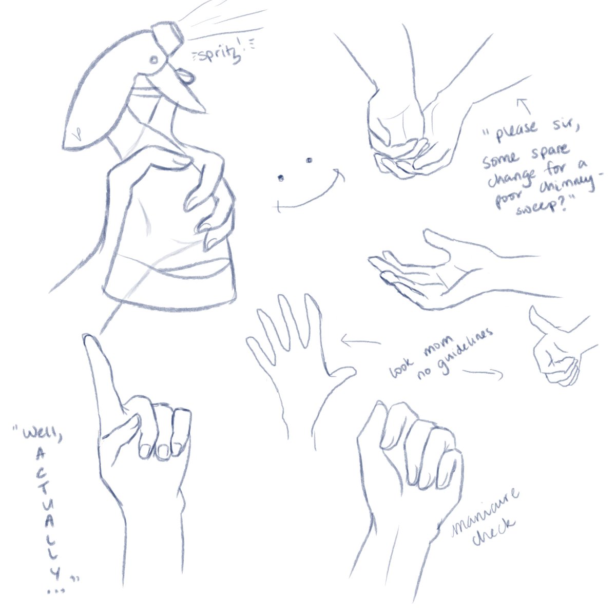 carelesswhsmrs's tweet photo. Hands for day 17 #mARTch #mARTch2022 don't ever take me seriously when I complain abt hands, I actually enjoy figuring them out 🥲 https://t.co/vY4zDE7BXh