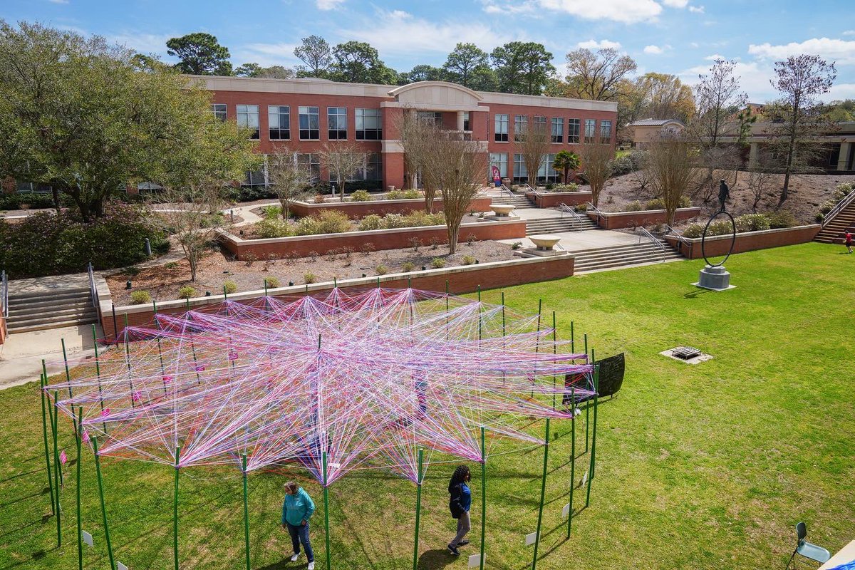 Jaguars United: The University and Mobile communities created a public art demonstration of unity to celebrate connections. #WeAreSouth
