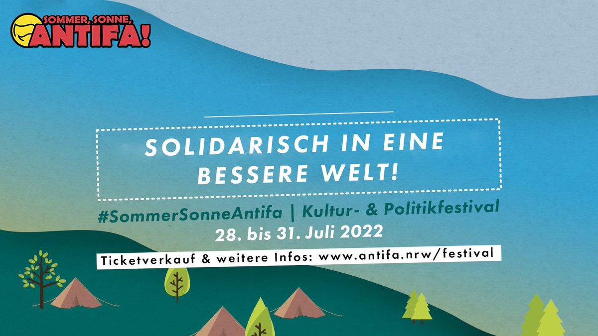 antifa_nrw's tweet photo. Auch diesen Sommer startet das Kultur- &amp; Politik-Festival #SommerSonneAntifa wieder - vom 28. bis 31. Juli in #NRW! https://t.co/QhQ6aYifj9