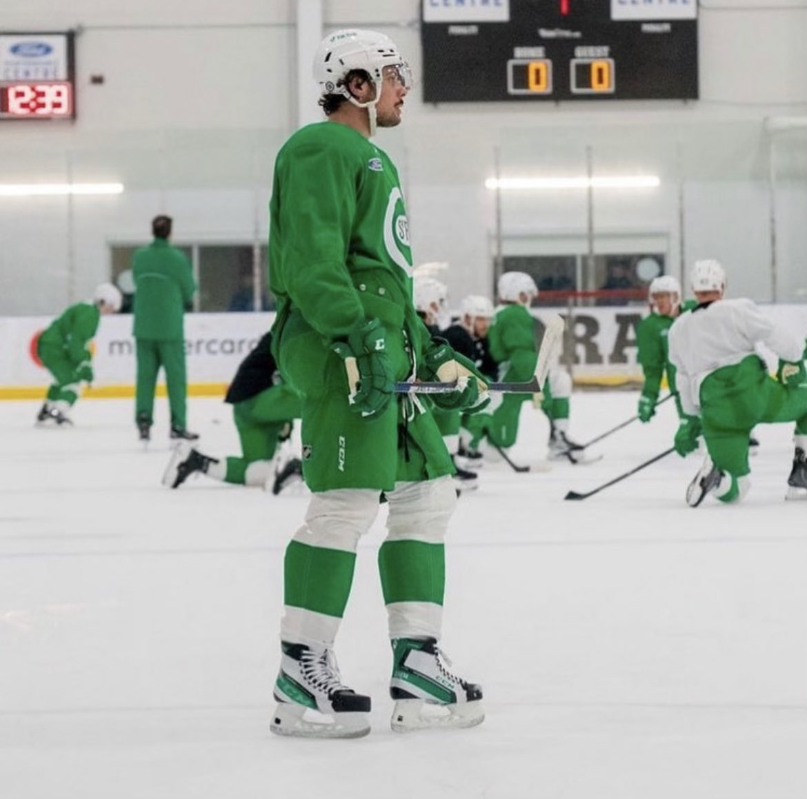 Auston Matthews' #stpatricksday skates are unreal ⛸🍀🔥 #irish #nhl #h