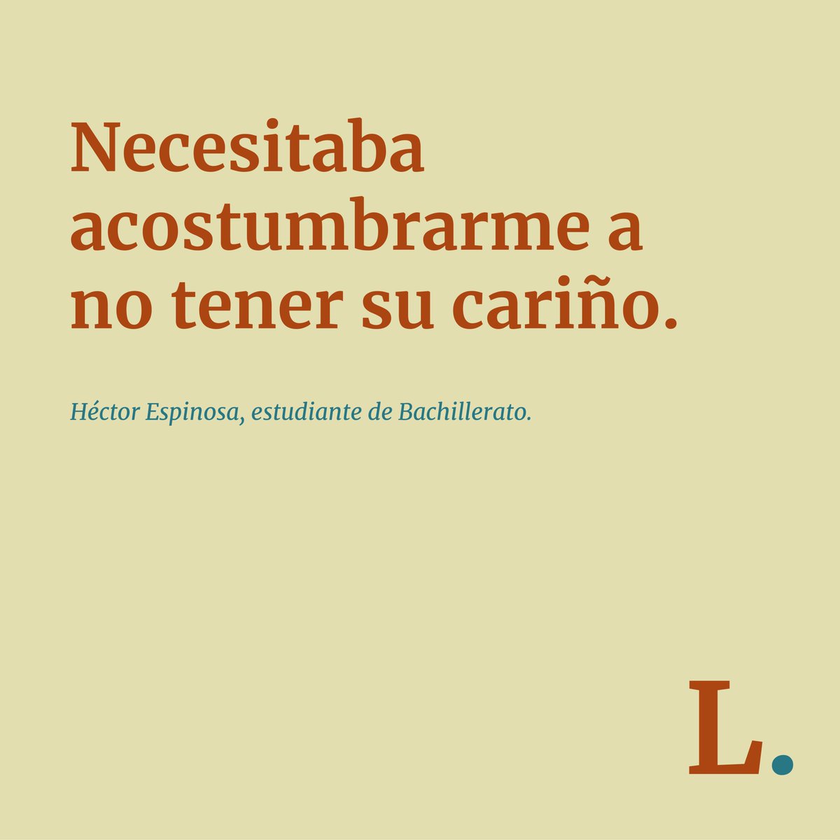 LiteratesALC's tweet photo. «Barruntaba su salida de aquel lúgubre lugar, pero miré hacia otro lado desentendiéndome de aquello que había hecho felices mis últimos años de existencia. Necesitaba acostumbrarme a no tener su cariño.» #Literates. ✍️
💬 Microrrelato de @hectooor04. https://t.co/mWOK28z8RM