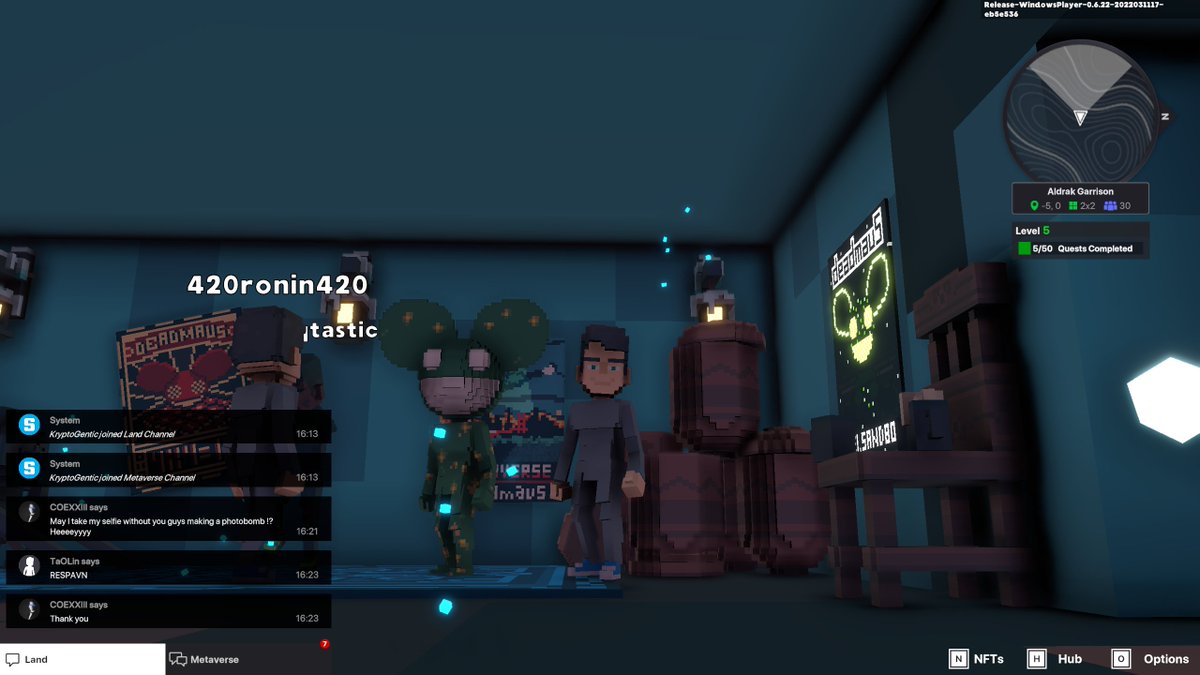 CNewbie007's tweet photo. @TheSandboxGame @deadmau5 I just participated in the daily #SandboxAlphaS2Contest for a chance to earn up to 1,000 $SAND! Starting March 17 - Selfie with Deadmau5. Check out my screenshot below!
👇 #SandboxAlphaS2 https://t.co/mVtCSipKXX