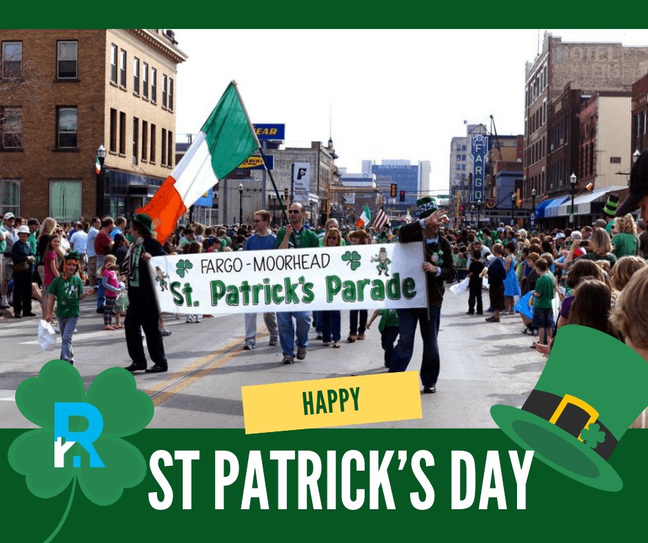 Happy St. Patrick's Day!  Don't forget the 25th Annual Fargo Moorhead St. Patrick's Day Parade in downtown Fargo this weekend March 19th at 11:00am

#realestate #raboinrealty #stpaddysday #fargomoorhead