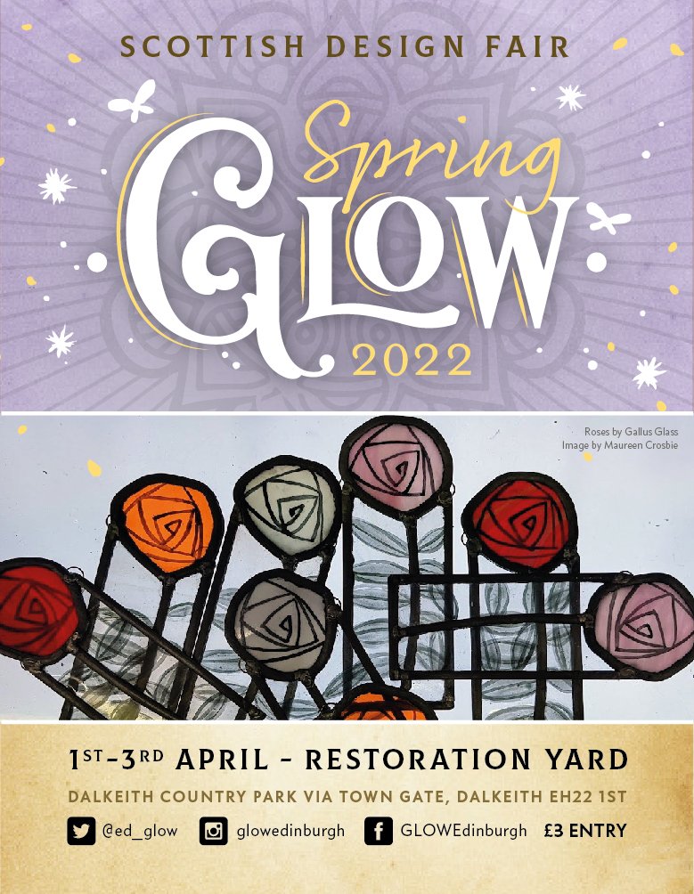 I'll be joining 35 designers with <a href="/ed_glow/">GlowED</a> makers, artists, jewellers and more at @RestorationDCP It's a fantastic opportunity to come and meet/buy great designs in a beautiful location. 1-3 April <a href="/CraftHourScot/">#ScottishCraftHour</a> @DalkeithCP