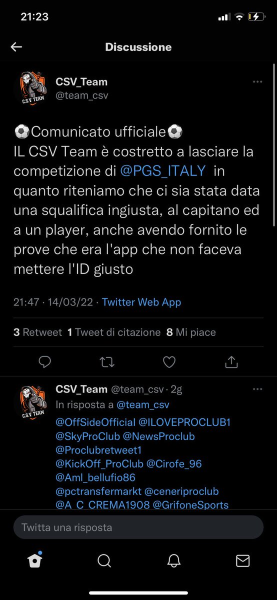 Cirofe_96's tweet photo. Sono un tipo da fare questi post ma credo che la gente che gioca a pro club debba sapere dei pagliacci che gestiscono le competizioni. Mi riferisco a @PGS_ITALY e a tutto il suo staff
Nelle foto la spiegazione

@team_csv @federicoluigi3 @RTAllProClub @NewsProclub @HouseOfProClub https://t.co/KyxKWqBEK9