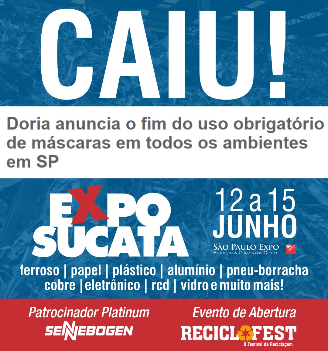 revreciclagem's tweet photo. FINALMENTE LIVRES! Sejam todos bem-vindos! https://t.co/0CMTHP7zdf #feiradenegocios #encontrodeprofissionais #exposucata #reciclagem #sucata https://t.co/F8XPhACFyR