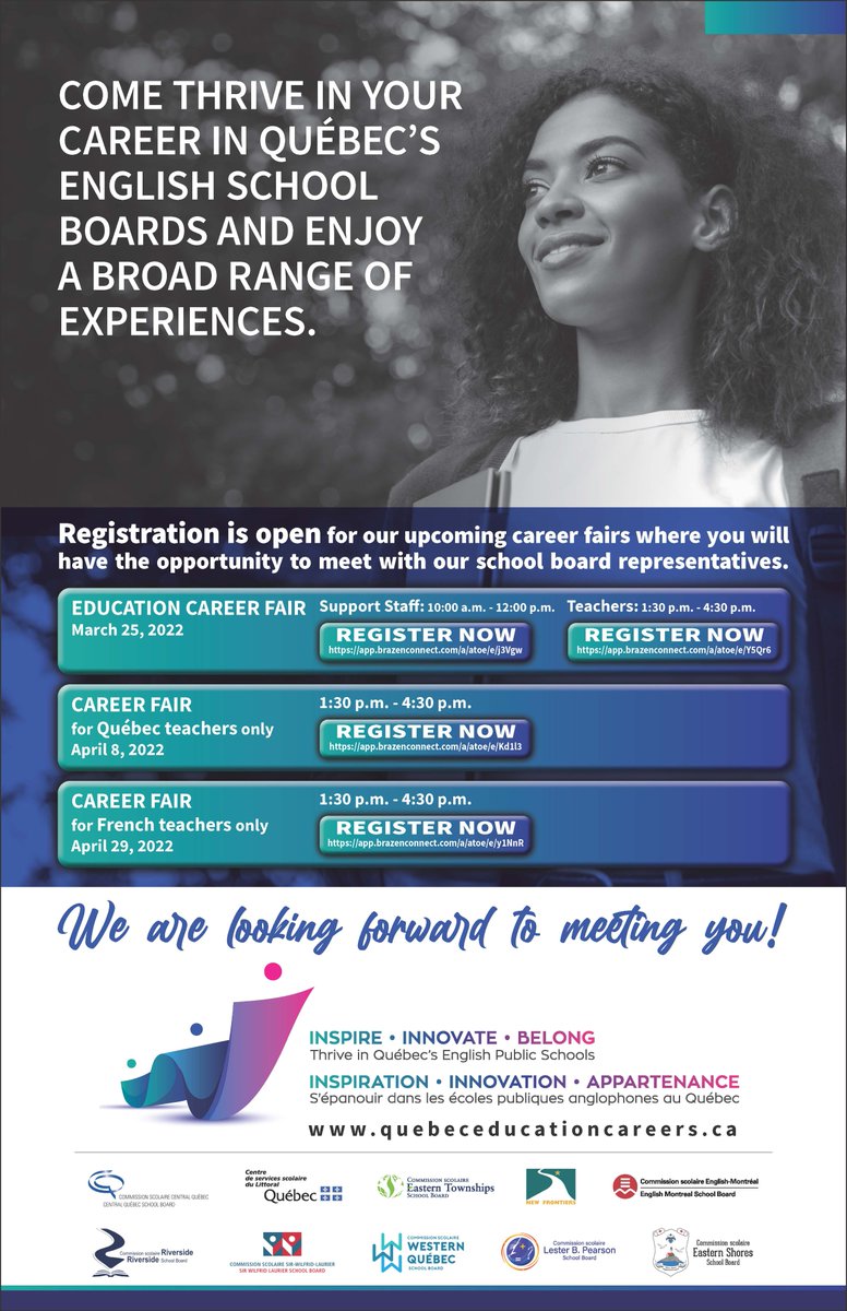 CSRiversideSB's tweet photo. Teachers and support staff! Registration is now open for
our upcoming career fair!! We are looking forward to meeting you! You can find the link to register on our website: https://t.co/ZMT99Cb4yP https://t.co/L9LN7LcoeZ