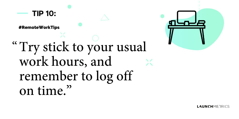 Launchmetrics's tweet photo. #RemoteWorkTip! π‘
As many people are still working from home, itβs important to remember to keep a good routine π
It can be easy when working remotely to log off later or lose some structure, so if you can, maintain a consistent daily routine & disconnect on time each day ππ½ https://t.co/V7qPyQFRlK