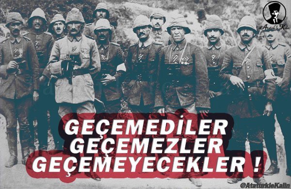Mustafa80928312's tweet photo. Geçilmez dedi Geçemedi ler.
Cephane yok dediler Süngü var dedi.
Öyle inanmıştıki Çanakkale,yi hiç bir güç geçemedi. 
Herşeyi çok iyi planlamıştık bir tek Mustafa Kemal Atatürkü hesaplamamıştık W.Churchiil M.Kemal Atatürk #57Alay ve Tüm Şehitlerimiz minnetarız 🙏#ÇanakkaleGeçilmez https://t.co/vNnX8TRZdk