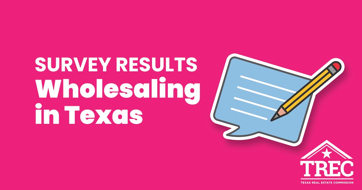 See some of the results from our Wholesaling in Texas survey, including trends in the open-ended comments of wholesalers, consumers, and license holders. Plus, find takeaways from a separate survey we conducted with the members of <a href="/TLTA/">TexasLandTitle Assn</a> bit.ly/TRECWholesalin…