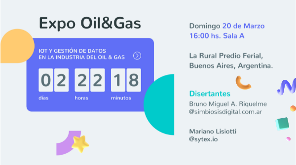 SytexHQ's tweet photo. Te invitamos a vivir la Expo Oil&amp;Gas este domingo 20 de marzo a las 16:00 hs. El encuentro será en la Sala A de “IOT y gestión de datos en la industria del Oil &amp; Gas”, La Rural, Buenos Aires.

No te lo pierdas, link para acreditaciones 👉 https://t.co/nUxiNqApRg 

¡Te esperamos! https://t.co/Fsgo4Mixmb